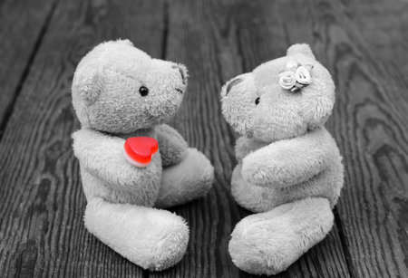 toys bears in loveの写真素材