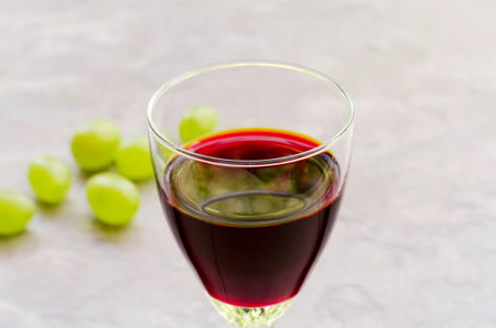 wine in a glass close upの写真素材