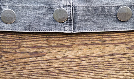 fastener of a jeans jacketの写真素材