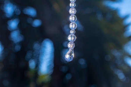 wedding decor of beads on the sea, sea wedding 