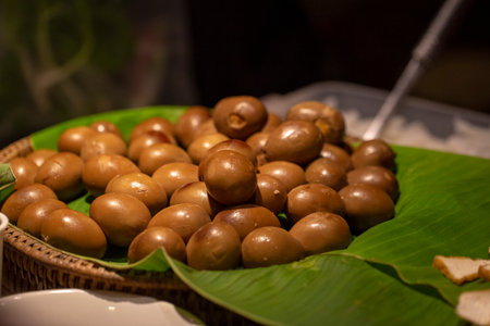 eggs at night food market in Thailand