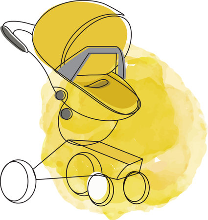Baby stroller set, different types of kids transport, colorful vector Illustrations Violet Moderv Stroller Pram Vector illustrationのイラスト素材
