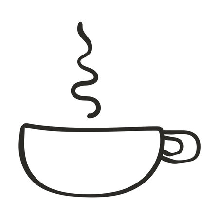Coffee cup in doodle style. Vector illustration.のイラスト素材