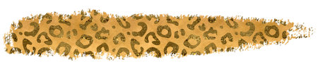 Leopard Brush paint stroke. Stock backdrop illustrtion.