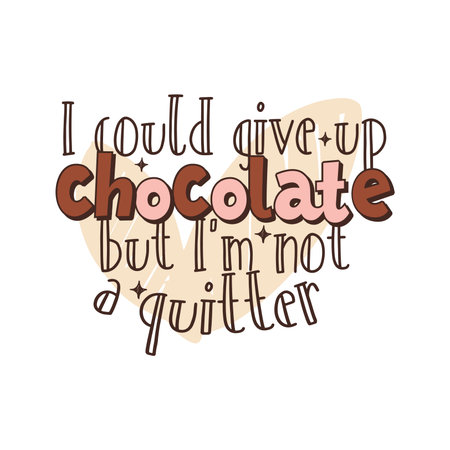 Chocolate lover cute funny quote. Vector illustration.のイラスト素材