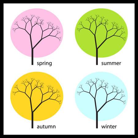 four seasonsのイラスト素材