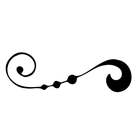 Vector sdrawing abstract herbs, monochrome artistic botanical illustration, isolated floral elements, hand drawn illustration.のイラスト素材