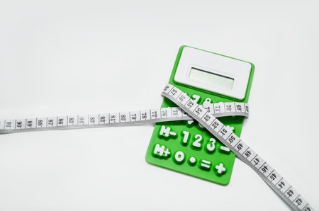 Calorie Counting. Compliance with the diet. Healthy lifestyleの写真素材