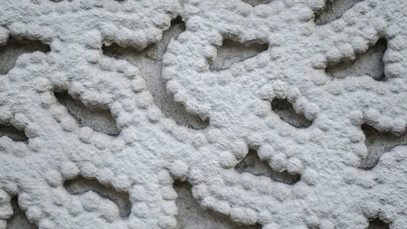 Stone wall with wicker pattern. White color. Backgroundの写真素材
