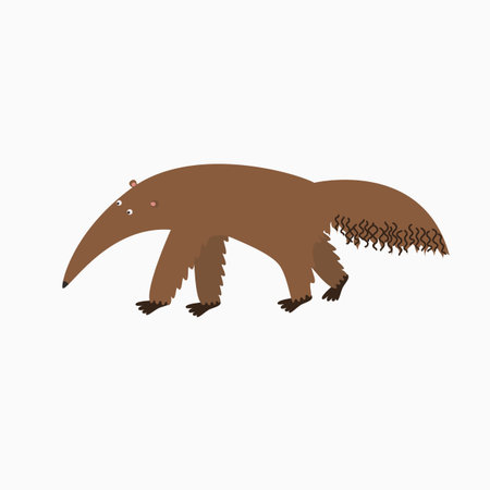 Cartoon Vector Illustration of Tamandua Anteater Animal Characterのイラスト素材