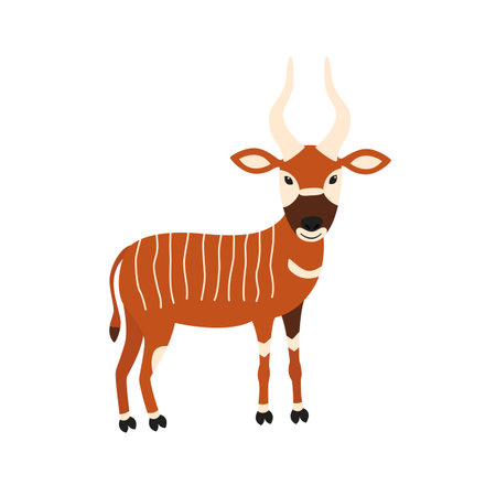 Bongo cartoon character isolated on white background.のイラスト素材