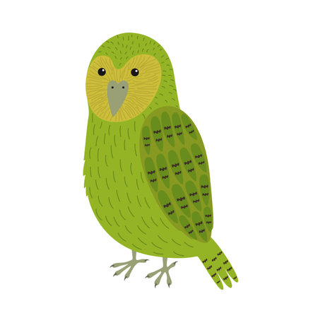 kakapo bird iconのイラスト素材