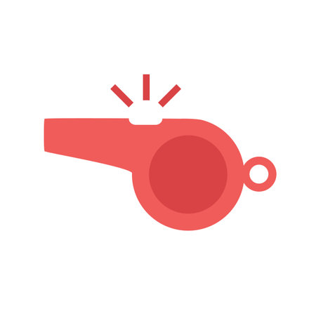 The whistle icon. Vector illustration isolated on white backgroundのイラスト素材