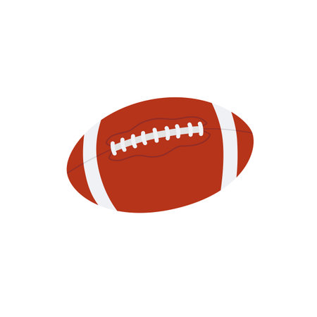 American football ball. Vector illustration on white backgroundの写真素材