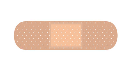 Medical adhesive bandage. Vector illustration on white isolated background.のイラスト素材