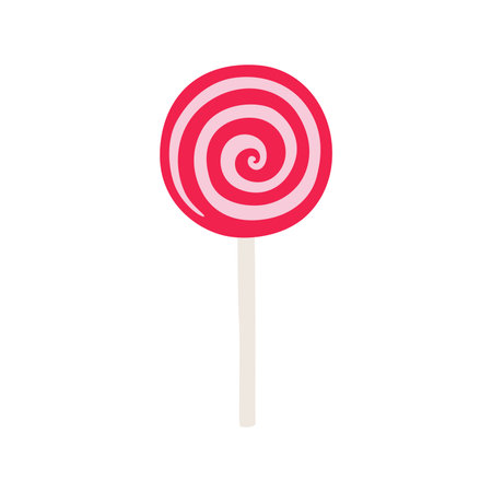 Lollipop candy flat design cartoon sweet dessertのイラスト素材
