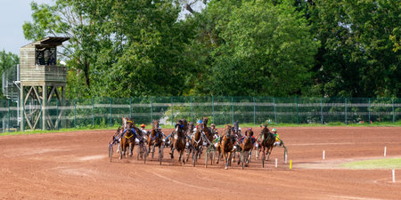 horse racing hippodrome of feursのeditorial素材