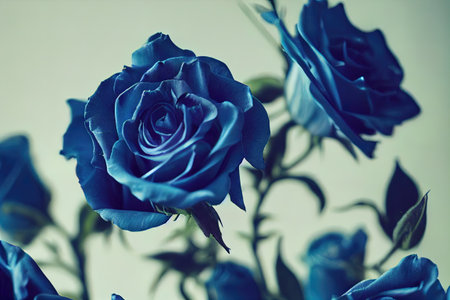 blue and white rose petals color artの素材
