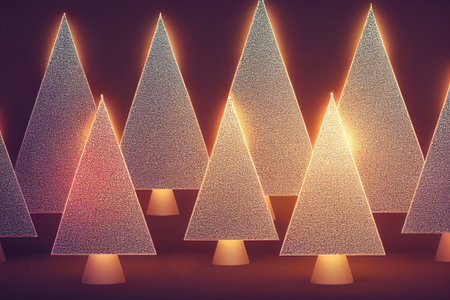 christmas background with christmas treeの素材