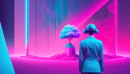 abstract image of a woman subconscious thinking human psycheの素材