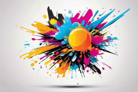 abstract background with splash created with generative AI software.の素材