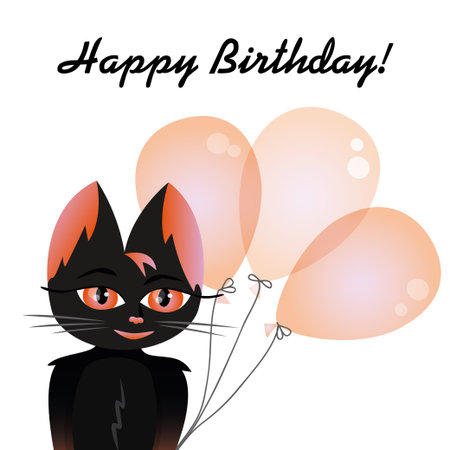 Vector greeting card with a Birthdayのイラスト素材