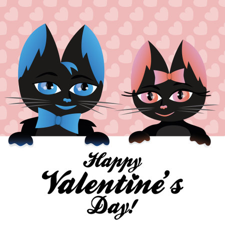 Vector greeting card with Valentines Dayのイラスト素材
