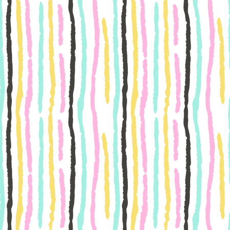 Seamless pattern with colorful stripsのイラスト素材