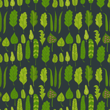 Seamless pattern with tropical leaves. Vector illustration for your designのイラスト素材