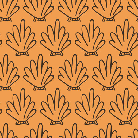 Seamless pattern with shells.のイラスト素材