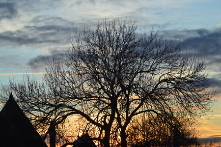Sunset scenic veiw from Yorkshireの写真素材