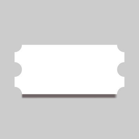 ticket blank realistic 3d mockup template vector illustration on gray backgroundのイラスト素材