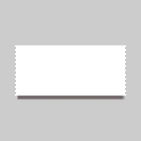 ticket blank realistic mockup template vector illustration on gray backgroundのイラスト素材