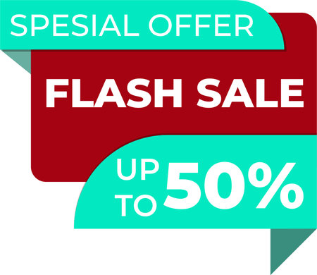 flat label price tag flash sale banner vector illustrationのイラスト素材