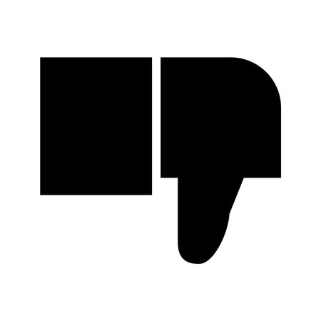 Thumb down icon. Flat style black icon on white background.のイラスト素材