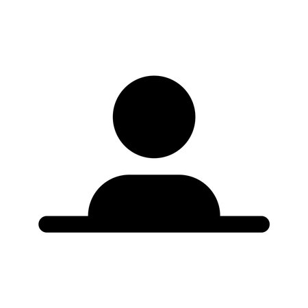 Conference table icon vector male person profile avatar symbol for business in a flat color glyph pictogram illustrationのイラスト素材