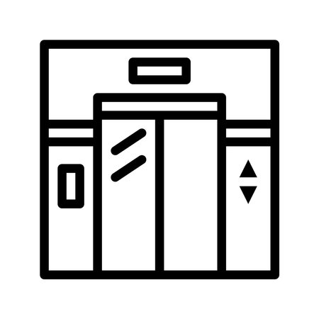 Elevator icon. elevator icons symbols. Suitable for website design, logo, app, template, and UI.のイラスト素材