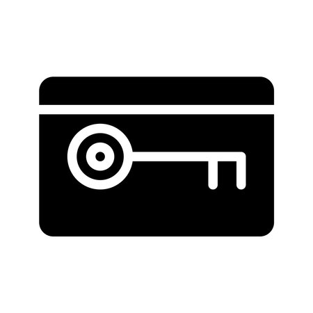 Access key solid icon. room card symbols icons graphic design. Vector illustration.のイラスト素材