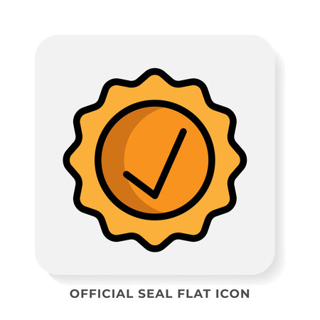 Seal lineal icon. official award, package, badge, emblem, label flat icons. Suitable for websites, UI and mobile apps.のイラスト素材