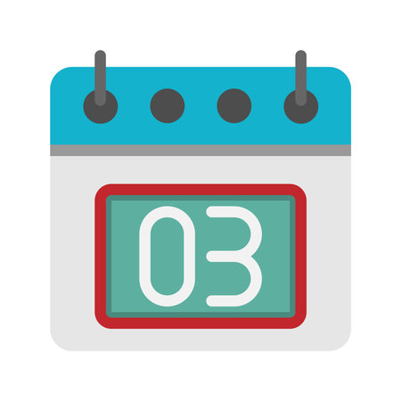 Day calendar with 3st date flat icon. can be used for website, ui and mobile app.のイラスト素材