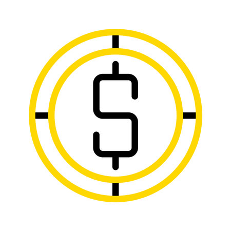 American dollar currency icon. financial coin symbol with modern color outline style. editable stroke illustration.のイラスト素材