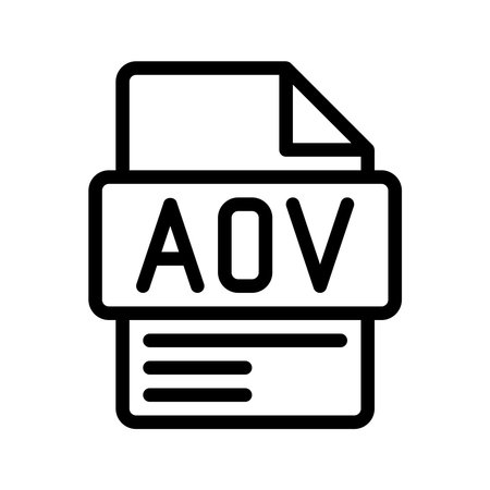 AOV Outline Icon Average Order Value AOV outline icon used in ecommerce reports, pricing, and customer value.のイラスト素材