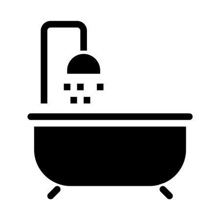 Bathroom Solid Icon with Editable Stroke. Suitable for Software and Device Icon Design. Vector Illustration.のイラスト素材