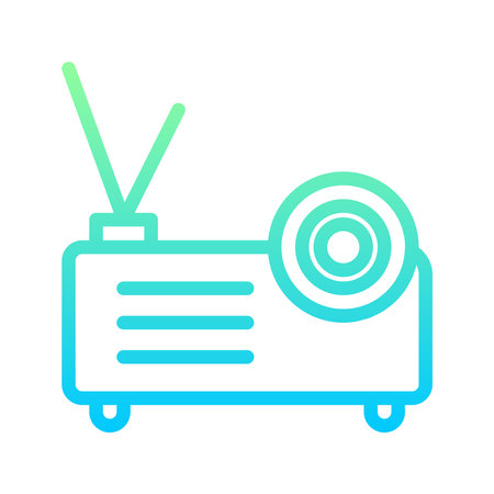 Projector Gradient Icon. Editable Stroke Icons. Can be used for web, mobile apps, and software.のイラスト素材