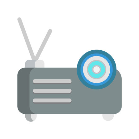 Projector Flat Icon. Editable Stroke Icons. Can be used for web, mobile apps, and software.のイラスト素材