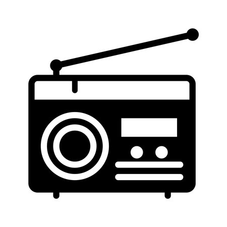 Radio Solid Icon. Editable Stroke Icons. Perfect for web, mobile apps, and software.のイラスト素材