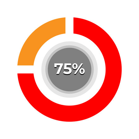 tatistics Pie Chart Icon. Modern colorful icon suitable for statistics, reports, and business data...