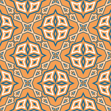 Seamless Geometric Pattern with square desinge element. Abstract texture designs can be used for backgrounds, motifs, textile, wallpapers, fabrics, gift wrapping, templates. Vector.のイラスト素材
