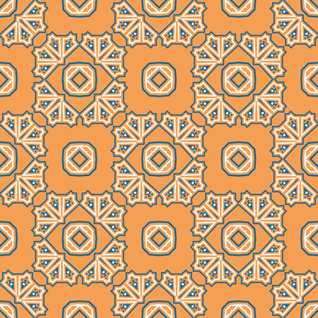 Seamless Geometric Pattern. Abstract texture designs can be used for backgrounds, motifs, textile, wallpapers, fabrics, gift wrapping, templates. Design Paper For Scrapbook. Vector.のイラスト素材