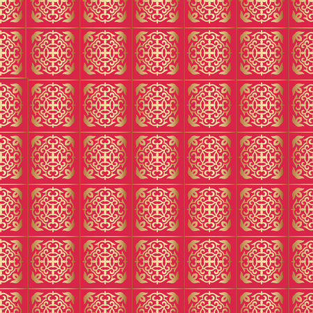 Luxury seamless pattern with ethnic element. Kyrgyz and Kazakh ornaments. Texture for background, holiday cards, invitations, wallpaper, pattern fills, flyer, fabrics, gift wrapping, textile. Vector.のイラスト素材